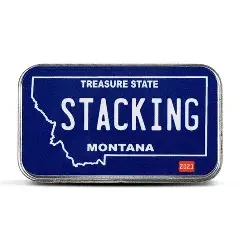 2023 - 1 oz Silver Bar ~ Stacking Across America Montana License Plate ~ New w/ COA