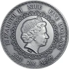 2021 - Panda Mandala Collection 2 oz Antique finish Silver Coin 5$ Niue