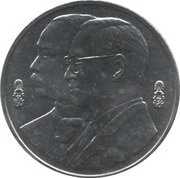 20 baht coin commemorating the 100th anniversary of the first banknotes released in 2002, not used