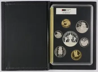 1991 - Silver Proof Coin Set - Rugby World Cup - New Zealand