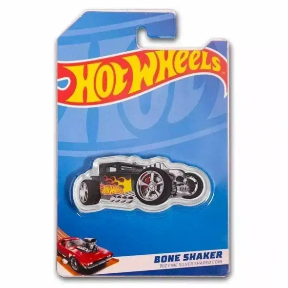 2024 Hot Wheels Bone Shaker 1 oz Silver Coin $2 Solomon Islands PAMP Suisse