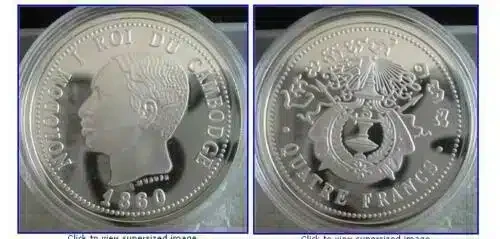 2007 - "Quatre Francs" Cambodian silver Proof Coin