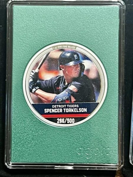 2024 Agoro MAJOR LEAGUE BASEBALL Silver Trading Coins Emerald Mintage - Spencer Torkelson #266 Detroit Tigers