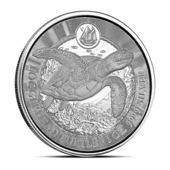 2023 - Cayman Islands $1 Loggerhead Turtle 1 Oz Silver 999 Proof Like
