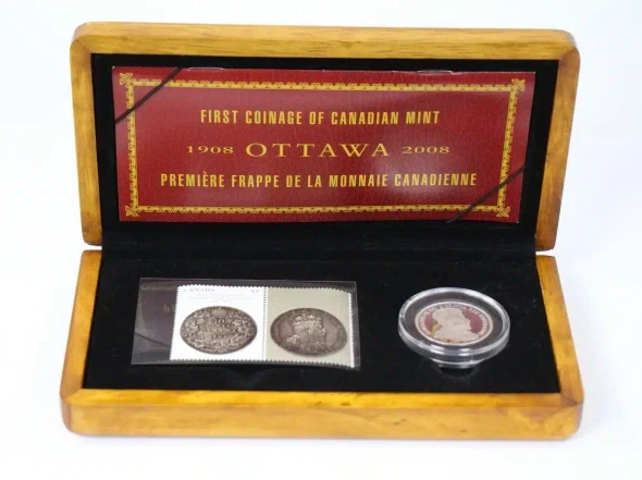 2008 Royal Canadian Mint Limited Edition 100th Anniversary Coin & Stamp Set