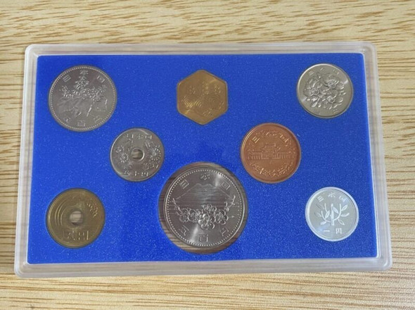 1985 - Japan, S.60 Uncirculated Mint Set of 6 + Expo'85 500yen-All 7Coins VGC