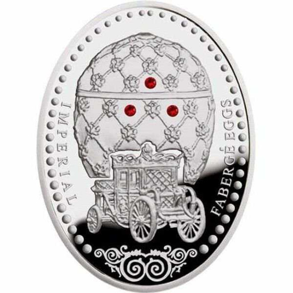 2012 - Coronation Egg Imperial Faberge Eggs Proof Silver Coin 1$ Niue