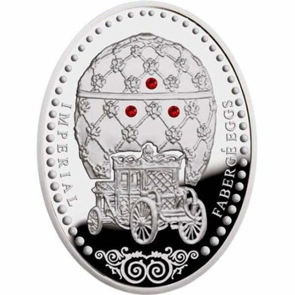 2012 - Coronation Egg Imperial Faberge Eggs Proof Silver Coin 1$ Niue