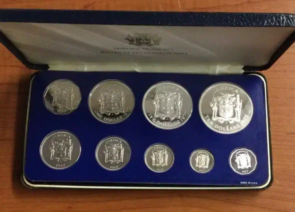 1977 Jamaica Proof coin set