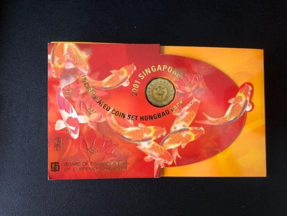 2001 Singapore Uncirculated Coin Set Hongbao Pack