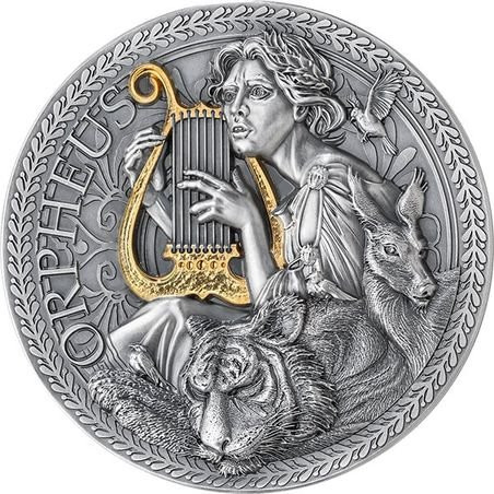 2023 - Orpheus The Great Greek Mythology 1 oz Antique finish Silver Coin Cameroon
