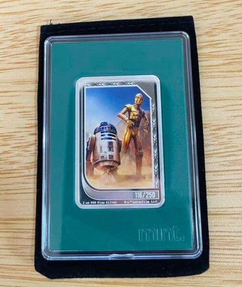 2023 Niue Star Wars Mint Trading Droids! C-3PO & R2D2 1 oz 999 Silver 116/250