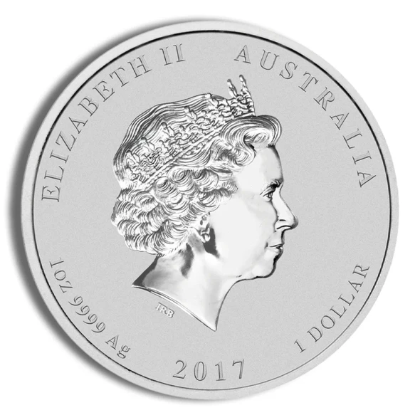 2017 - Australian Lunar Series II Year of the Rooster 1 Kilo Silver Gemstone Edition