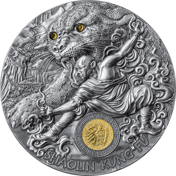 2023 - Shaolin Kung Fu Leopard Martial Arts Styles 2 oz Silver Coin Niue