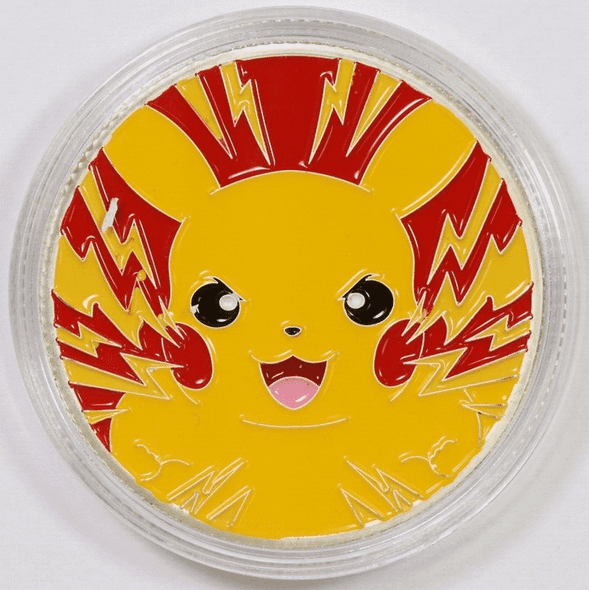 Pokemon Gotta Catch 'Em All PIKACHU Enameled 1 oz Silver Round Coin charizard