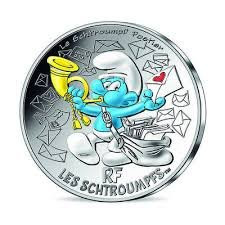 2020 - Coin of 10 euro silver colorized the postman smurf - 1/20