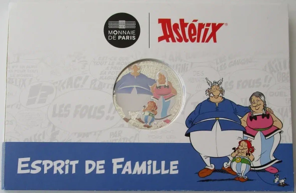 2022 - Asterix esprit de famille 50€ Colored Silver Coin