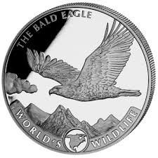 2021 Congo American Bald Eagle World Wildlife Series 1 oz .999 Silver coin