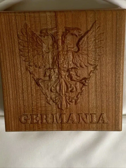 2019 Germania Red Crystal Cross 1oz Silver Antique Finish Coin