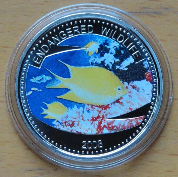 2008 - Palau One Dollar Coin, ENDANGERED WILDLIFE, UNC