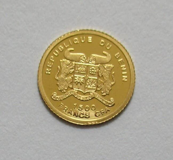 2011 - BENIN 1500 Francs in 9999 Gold (0.5g), PP - WEDDING KATE&WILLIAM
