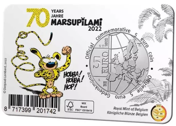 2022 - Belgium 5 Euro 70 Years Marsupilami
