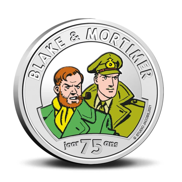 2021 - Belgium 5 Euro 75 Years Blake & Mortimer Colored