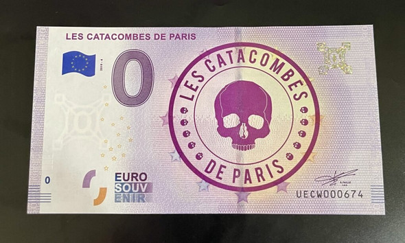 2019 - 0 euro note FRANCE - LES CATACOMBES DE PARIS #03 UECW