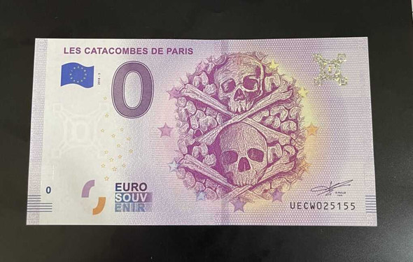 2018 - 0 euro note FRANCE - LES CATACOMBES DE PARIS #02 UECW