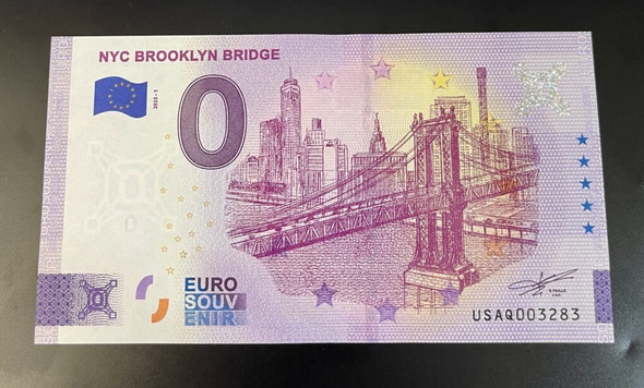 2023 - 0 Euro Note USA - NYC BROOKLYN BRIDGE New York City Manhattan USAQ