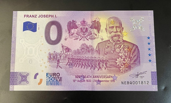 2021 - 0 euro note AUSTRIA - FRANZ JOSEPH I. Kaiser NEBQ