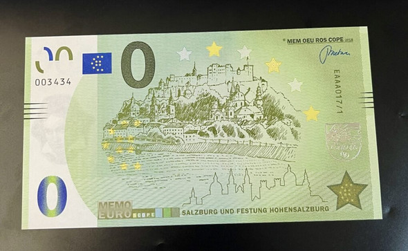 2018 - 0 Euro-/ Memo-Schein ÖSTERREICH - SALZBURG UND FESTUNG HOHENSALZBURG