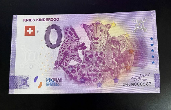 2022 - 0 Euro Bill SWISS - KNEES CHILDREN'S ZOO Rapperswil Elephants Knee's CHCM