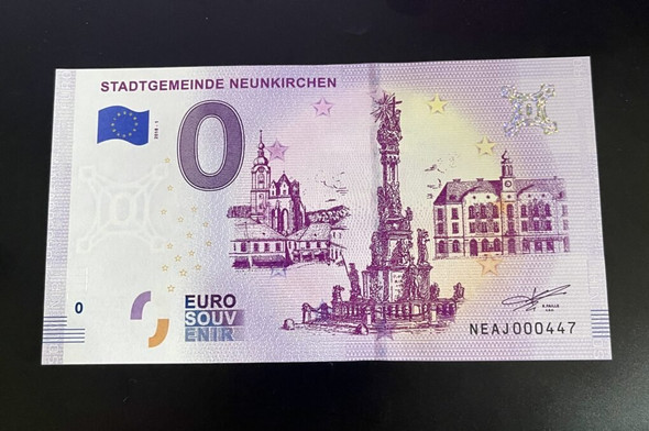 2018 - 0 euro note AUSTRIA - CITY COMMUNITY OF NEINKIRCHEN, NEAJ-1 very rare!