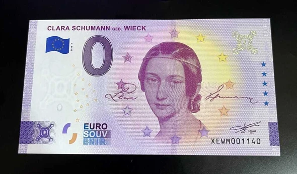 2023 - Null Euro Schein - 0 Euro Schein - Clara Schumann - Geb. Wieck