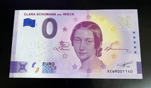 2023 - Null Euro Schein - 0 Euro Schein - Clara Schumann - Geb. Wieck