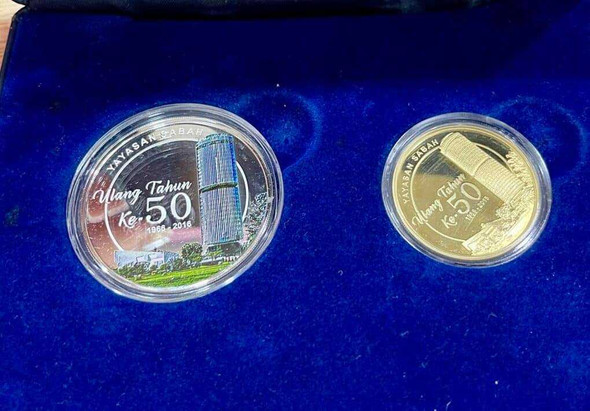 2016 - Malaysia 50th Anniversary of Yayasan Sabah Proof coin Set 2 Silver physical Coin Sets 