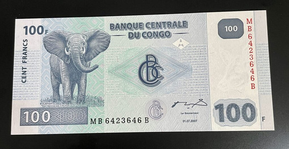 2007 - Congo 100 Francs P 98a Fds / UNC C-06