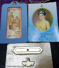2004 - Commemorative Banknotes 100 Baht, the Queen's 72th Birthday with folder, New cloth bag, unc