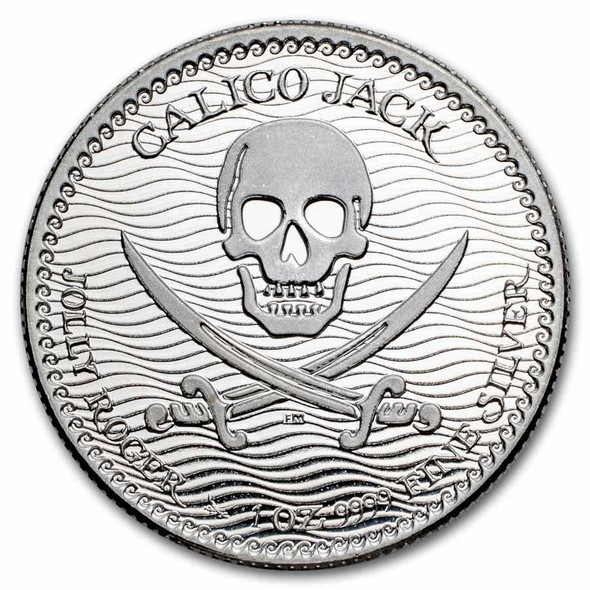2022 Niue Jolly Roger Series Calico Jack 1oz Silver BU Coin