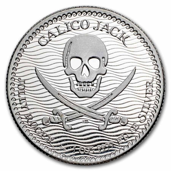 2022 Niue Jolly Roger Series Calico Jack 1oz Silver BU Coin