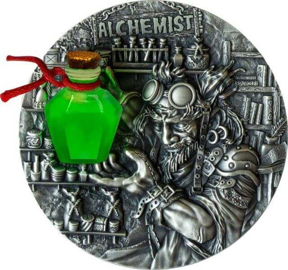 2022 Niue Alchemist 2oz Silver Fluorescent Printed Coin