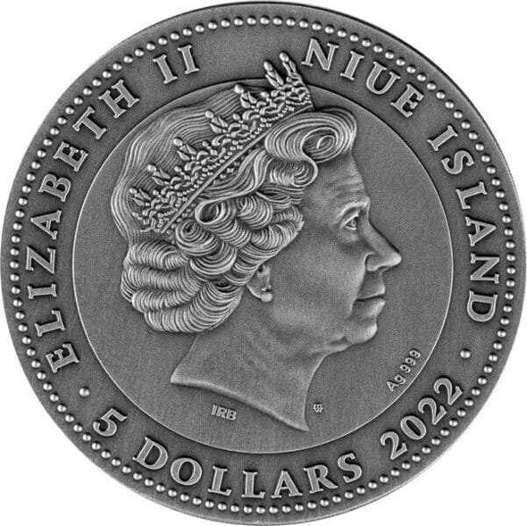 2022 Niue Alchemist 2oz Silver Fluorescent Printed Coin