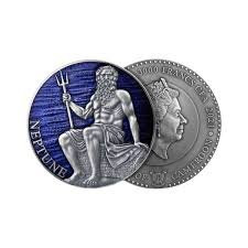 2021 - Neptune Planets and Gods 3 oz Antique finish Silver Coin CFA Cameroon