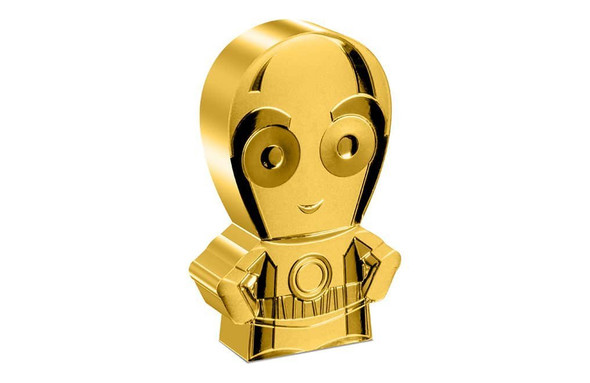2022 Niue C-3PO C3PO Chibi 1 oz silver proof gilded Star War Day Mintage 2000