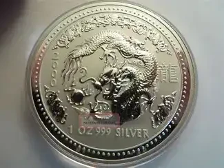 2000 1/2 Oz 999 Silver Coin - Australian Perth Mint