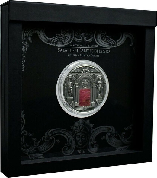2016 - PALAZZO DUCALE Doge Palace Masterpieces in Stone 3 Oz Silver Coin 10$ Fiji