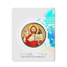 2023 - The Teacher Jesus 1oz Silver Color 999 Samoa 2 Tala ST / BU in Slab