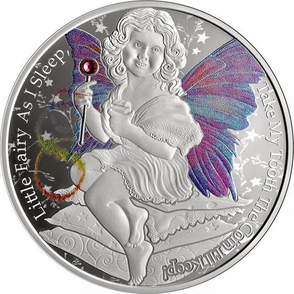 2022 - Tooth Fairy 1/2 oz Proof Silver Coin 2 Cedis Republic of Ghana