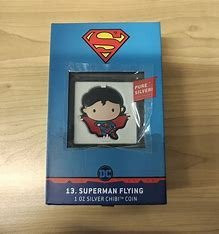 2021 NIUE Superman Flying 1oz Silver Proof Chibi Coin DC Comics Series Mint Cond